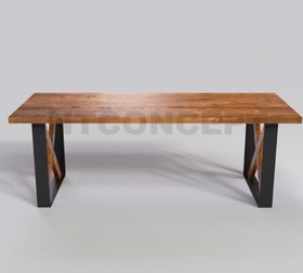 Resim NTConcept Mirna Doğal Ahşap Yemek Masası (85 x 200 cm) 