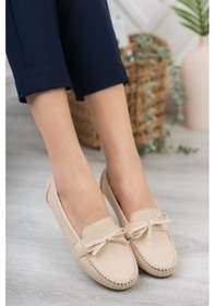 Resim Khayt Belare Casual Günlük Kadın Babet Ayakkabı Bej 