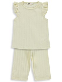 Resim Civil Girls Kaprili 2-5 Yaş Pijama Takımı - Sarı - Sarı / 3-4 Yaş 