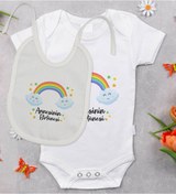 Resim Bitmeyenkartus Bk Kids Annesinin Bir Tanesi Tasarımlı Bebek Body Zıbın Ve Mama Ö Çok Renkli 