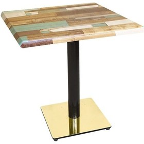 Resim Beymobilya Karanfil Werzalit Gold Kare Masa 70X70 (532345148) 