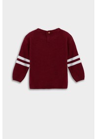 Resim Defacto Erkek Bebek Bisiklet Yaka Baskılı Kazak F2480a525aubr285 Bordo 