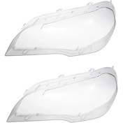 Resim Healeele 2x Araba Şeffaf Far Lens Kapağı Yedek Kafa Işık Lambası Kabuk Kapak-X5 E70 2008-2013 Sol (Yurt Dışından) 