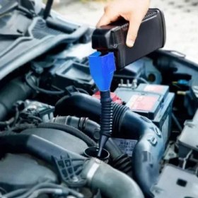 Resim Buffer Buffer® Katlanabilir Plastik Motor Yağ Hunisi 1 Adet Dayanıklı Malzeme ile Araba ve Motorsikletler İçin 