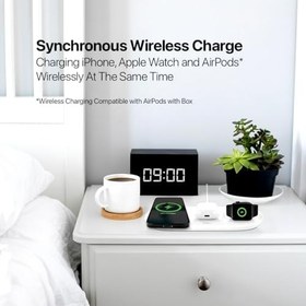 Resim ttec SmartCharger Air+ iPhone+Apple Watch+AirPods Kablosuz Hızlı Şarj Aleti ve PD 20W Seyahat Şarj Aleti 