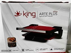 Resim KING ARTE PLUS K469 TOST VE IZGARA MAKİNESİ - SIYAH SIFIR 