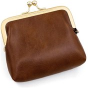 Resim Yaozixa Kahverengi Pu Deri Mini Para Çantası - Halka Kapatmalı, Hafif, Giyimle Uyumlu, Küçük Eşyalar İçin Pratik 