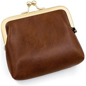 Resim Yaozixa Kahverengi Pu Deri Mini Para Çantası - Halka Kapatmalı, Hafif, Giyimle Uyumlu, Küçük Eşyalar İçin Pratik 