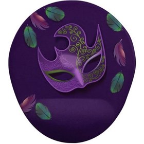 Resim Mask Oval Bilekli Destekli Mouse Pad Mousepad 