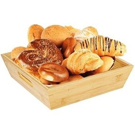 Resim Bambu Lüx Kare Büyük Ekmeklik-meyvelik 25cm, Bambu Ekmeklik Kare Büyük Boy 25cm 