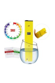 Resim ZAUSS Termometreli Dijital Ph Metre Su Sıvı Akvaryum Ph Ölçer 2 Adet Pil Kap 2 Kalibrasyon Çözeltisi 