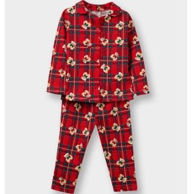 Resim Defacto Kız Bebek Pijama Takımı Kareli Ayıcıklı Uzun Kollu Üst Uzun Alt G7499a525wnrd28 Kırmızı-rd28 