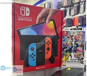 Resim Nintendo Switch Oled SIFIR - Super Smash Bros Ultimate - KURYE ! 