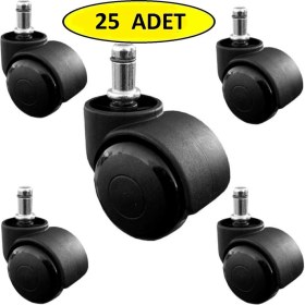 Resim Art Modam 25 Adet Ofis Sandalye Tekerleği Üniversal Ofis Koltuğu Tekerleği 