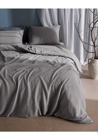 Resim Madame Coco Marly Tek Kişilik %100 Pamuk Penye Lastikli Nevresim Takımı - Gri 8684427198940 Gri 