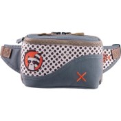 Resim Antrasit Rakun Desenli Kanvas Unisex Göğüs ve Bel Çantası 