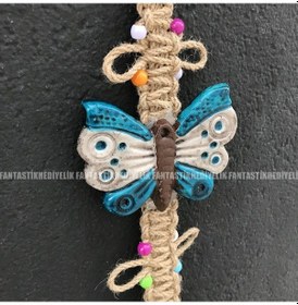 Resim Kelebek Seramik Nazar Boncuk Bahçe Balkon Kapı Duvar Süs Sarkaç (427298499) 