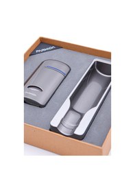 Resim Parmida Çakmak Küllük İkili Gunmetal Puro Seti - Tr8398 