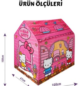 Resim Genel Markalar Kumaş Oyun Çadırı - Ev Oyun Çadırı Hello Kitty Nonwoven Kumaş Oyun Çadırı 
