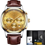 Resim Hanyang L Tam Altın Lıge Erkek Saatler En Lüks Marka Tam Çelik Su Geçirmez Spor Kuvars Izle Erkekler Moda Tarih Saat Chronograph Relogio Masculino (Yurt Dışından) 
