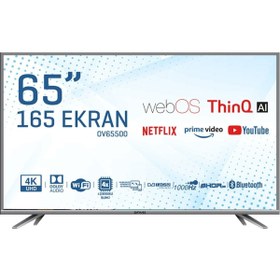 Resim ONVO Ov65500 65 Inç 165 Ekran Uydu Alıcılı Smart 4k Ultra Hd Led Tv 
