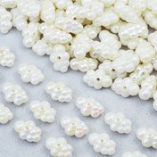Resim 20 adet 17*24 mm beyaz bulut şekilli akrilik gevşek boncuklar, DIY bilezikler, takılar, anahtarlıklar, giyim aksesuarları vb. süs boncukları 