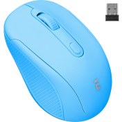 Resim Everest SM-300 Usb Mavi 4D Optik Alkalin Pil Kablosuz Mouse 
