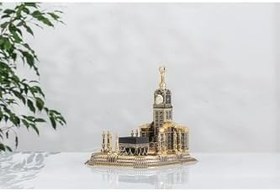 Resim UCR HOME Mescid-i Haram Altın Boyut: 26x26 Boy:28 Cm. Saat Çalışır Durumda 