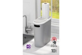 Resim Tr Click 10 Lt Çöp Kovası Gri, Mutfak, Banyo, Tuvalet Çöp Kutusu Plastik Banyo 10 L 14 x 30 Gri 