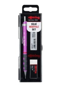 Resim Rotring Tikky Okul Seti 0.5 MM Mor Versatil Kalem + Silgi + Uç 