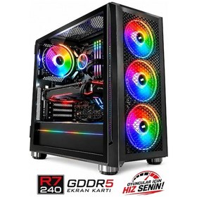 Resim J-Tech ENTRYX i5 2300 16 GB 256 GB SSD 4 GB R7240 Free Dos Masaüstü Oyuncu Bilgisayarı 