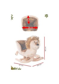 Resim Vavbaby Sallanan At Ahşap Peluş Yumuşak - Aslan Bej 