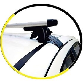 Resim Mitsubishi Lancer 2017-2021 Oluksuz Tip Ara Atkı Tavan Barı Portbagaj Bağlantı Ayakları - Gri Set 