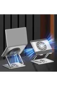 Resim STOREMAX Laptop Standı Alüminyum Soğutmalı Mıknatıslı Harici Fanlı 360 Derece Döner Ayarlı Ergonomik Gaming N 