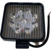 Resim First Off Road Gündüz Farı 9 Led Kare Çalışma Lambası 27 Watt 