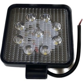 Resim First Off Road Gündüz Farı 9 Led Kare Çalışma Lambası 27 Watt 