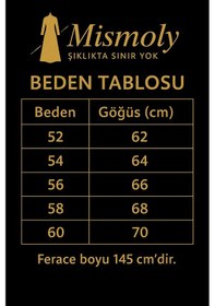 Resim Mismoly Medine İpeği Mevlana Kesim Cepli Kuşaklı Bol Büyük Beden Ferace Gri 