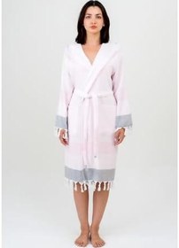 Resim EMİLLİE MİRA HAVLU PEŞTEMAL BORNOZ UNİSEX -% 100 PAMUK Açık Pembe L/XL 