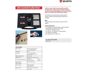 Resim Würth Demir Ve Alüminyum Oto Boya Kalınlık Ölçer Uzman Ölçüm 