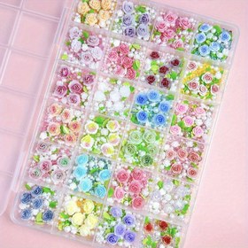 Resim 1 Kutu Tırnak Sanatı Süsleri - Tatlı Gül Bahçesi Çiçek ve Yaprak Tasarımı, Alkol İçermeyen DIY Tırnak Sanatı Kiti, Çeşitli Renkler, Dayanıklı Tırnak Sanatı Malzemeleri, Manikür ve Pedikür için, Tırnak Sanatı Malzemeleri, Manikür Temelleri, Zarif Tırnak Tasarımı, Alkol İçermeyen Formül, Tırnak Parçaları, Tırnak Şansları, Tırnak Süsleri / Tırnak Dekorasyonu, Tırnak Still Life 