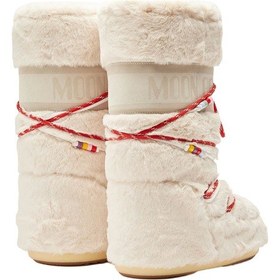 Resim L002 Cream Bot Kar Kadın 80d1408990-l002 Moon Boot Icon Faux Fur Beads Cream Krem 