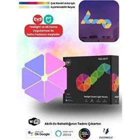 Resim Yeelight Akıllı Işık Panelleri RGB Renk Seçenekleriyle 12 W Güçlü Aydınlatma 