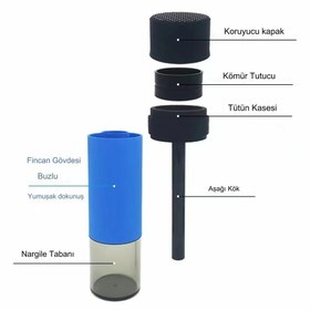 Resim Meanyou Taşınabilir Şişe Nargile - Kırmızı 