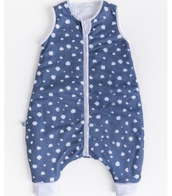 Resim Babymod Premium Kalite 2,5 Tog 100% Pamuk Penye Astarlı Kız -erkek Çocuk Uyku Tulumu Lacivert 