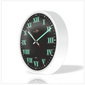 Resim Büyük Fosforlu Klasik Romen Rakkamlı Siyah Zeminli Duvar Saati (465451638) Beyaz - Siyah 