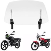 Resim Motorcycle Windshield Extension: Adjustable Height, Noise Reduction, Universal Fit For Kawasaki, Honda, Bmw, Yamaha, Suzuki - Transparent Abs 