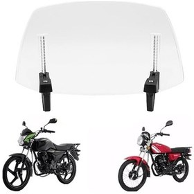 Resim Motorcycle Windshield Extension: Adjustable Height, Noise Reduction, Universal Fit For Kawasaki, Honda, Bmw, Yamaha, Suzuki - Transparent Abs 