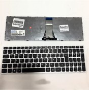 Resim Lenovo Uyumlu Ideapad G50-80 Notebook Klavye Gri Çerçeve 