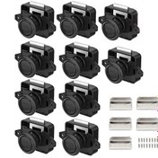 Resim Xurunkeji 10'lu Paket Kilitler, Metal Düğmeli Kapı Kilitleri, Mobilya Kilitleri, Dolap Kilitleri, Dolap Kilitleri, Kapı Kilitleri, Siyah 