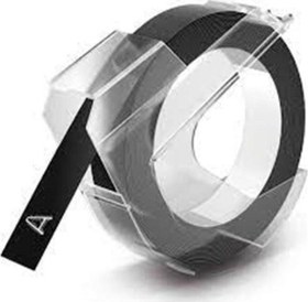 Resim DYMO S0898130 Kabartma Şerit 9 Mmx3 Mt, Siyah 520109 